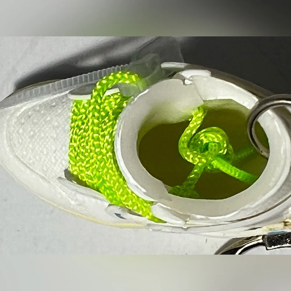 3D‎ Mini Sneaker Keychain Volt Laces White green novelty trinkets gift